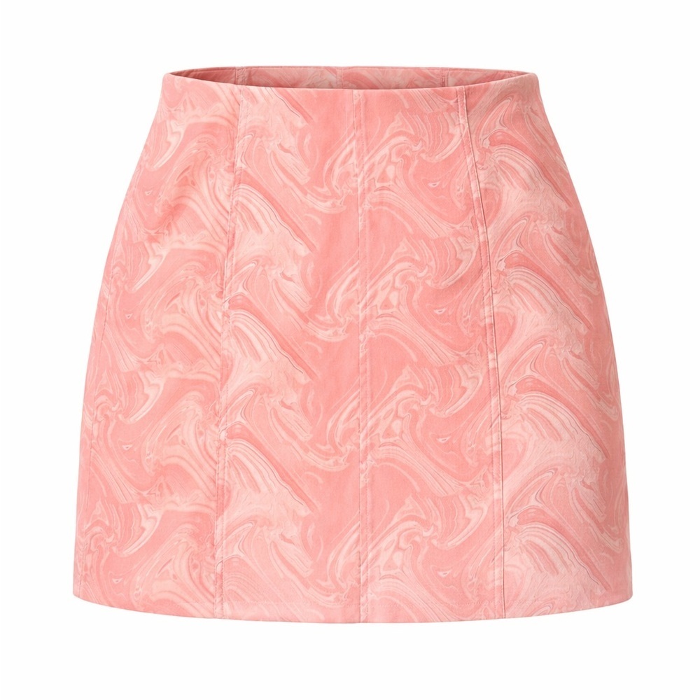 Le Lis NWT pink swirl mini skirt, small